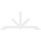 Ekena Millwork Vanguard Architectural Grade PVC Gable Bracket, 108"W x 49 1/2"H x 2"D x 6"F, 11/12 Pitch GBP108X50X0206VAN00 - alternate 4